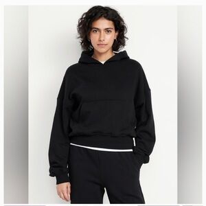 Old Navy Black Woman’s SoComfy Oversized Pullover Hoodie Sweatshirt Size Small
